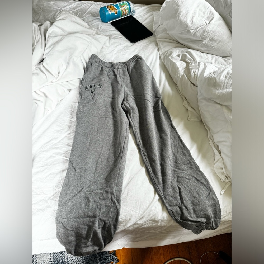 Grey Brandy Melville Cuffed Sweatpants